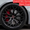 FTMF1204 21 Inch 5x112 Vossen Look Velgen set Hoogglans Zwarte Kleur