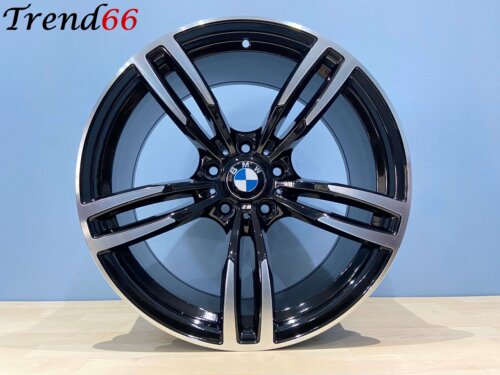 IMG_0107 19 Inch 5x120 Breed Set Style 437M Look Glans Zwart Gepolijst Kleur