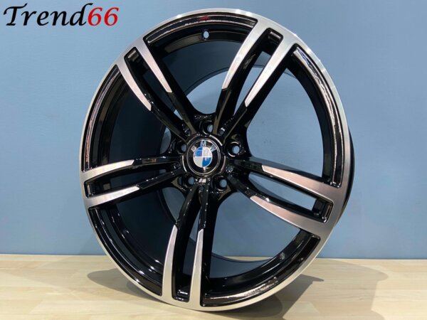 IMG_0108 19 Inch 5x120 Breed Set Style 437M Look Glans Zwart Gepolijst Kleur