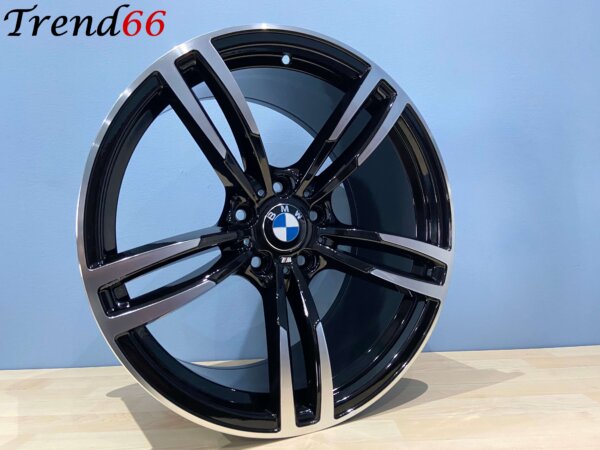 IMG_0109 19 Inch 5x120 Breed Set Style 437M Look Glans Zwart Gepolijst Kleur