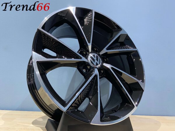 18 Inch 5x112 RS7 Performance Look Velgen Set Hoogglans Zwart Gepolijste Kleur