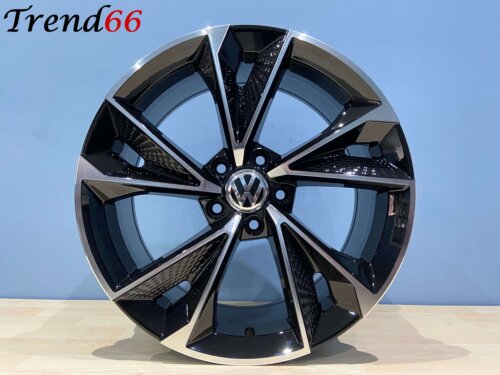 18 Inch 5x112 RS7 Performance Look Velgen Set Hoogglans Zwart Gepolijste Kleur
