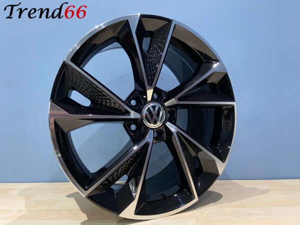 18 Inch 5x112 RS7 Performance Look Velgen Set Hoogglans Zwart Gepolijste Kleur