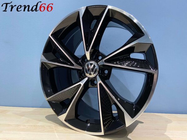 18 Inch 5x112 RS7 Performance Look Velgen Set Hoogglans Zwart Gepolijste Kleur