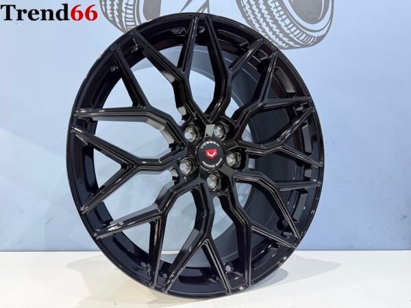 19'' 5x112 RS R Y Spaak Vossen Look Velgen Set Glans Zwarte Kleur