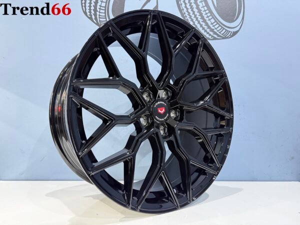 19'' 5x112 RS R Y Spaak Vossen Look Velgen Set Glans Zwarte Kleur