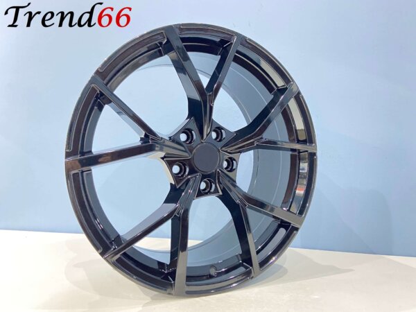 18 Inch 5x112 Estoril Look Velgen Set Hoogglans Zwarte Kleur