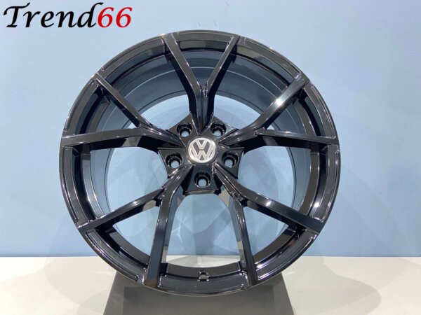 18 Inch 5x112 Estoril Look Velgen Set Hoogglans Zwarte Kleur