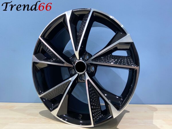 19 Inch 5x112 RS7 Performance Look Velgen Set Hoogglans Zwart Gepolijste Kleur