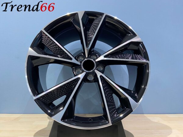 19 Inch 5x112 RS7 Performance Look Velgen Set Hoogglans Zwart Gepolijste Kleur