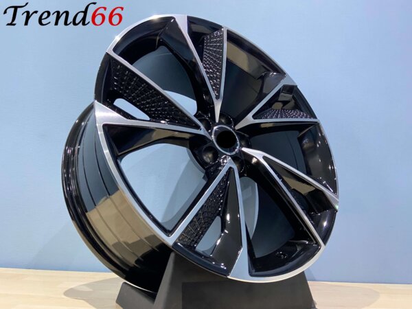 19 Inch 5x112 RS7 Performance Look Velgen Set Hoogglans Zwart Gepolijste Kleur