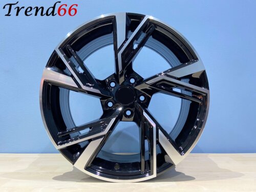18 Inch Velgen 5x112- RS6 Look Hoogglans Zwart Gepolijste kleur