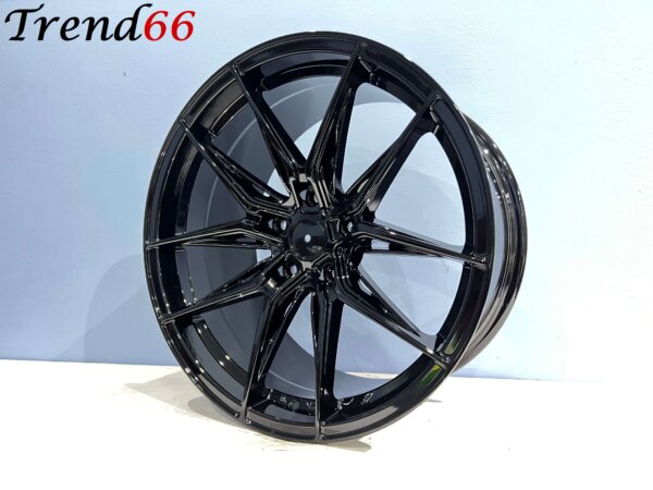 20 Inch 5x112 Vossen Rohona Performance Look Velgen Set Hoogglans Zwarte Kleur