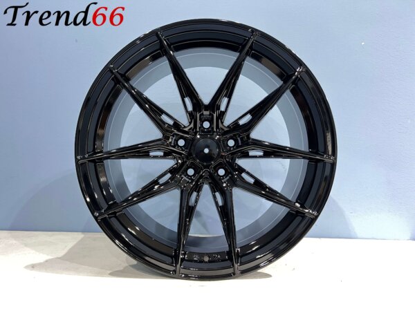 20 Inch 5x112 Vossen Rohona Performance Look Velgen Set Hoogglans Zwarte Kleur
