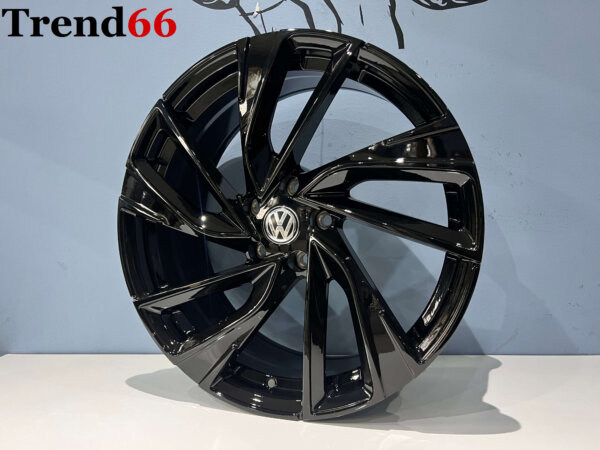 19 Inch 5x112 Adelaide Look Velgen Set Hoogglans Glans Zwarte Kleur