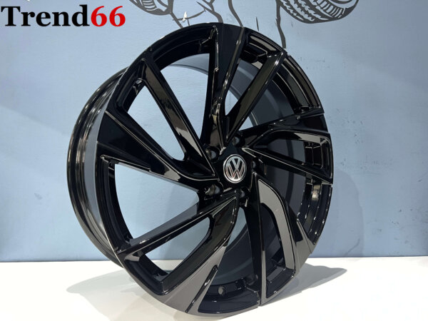 19 Inch 5x112 Adelaide Look Velgen Set Hoogglans Glans Zwarte Kleur