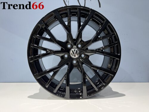 IMG_2298 17 Inch 5x100 GTI Parabolica Look Hoogglans Zwarte velgen