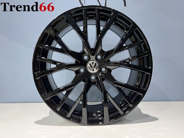 IMG_2299 17 Inch 5x100 GTI Parabolica Look Hoogglans Zwarte velgen
