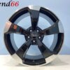 IMG_2436 18 Inch 5x112 RS Rotor Look Velgen Set Glans Zwart Gepolijste Kleur