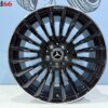 19 Inch 5x112 MultiSpaak Model AMG Look Velgen Set Hoogglans Zwart Met Lip Gepolijste Kleur