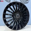 19 Inch 5x112 MultiSpaak Model AMG Look Velgen Set Hoogglans Zwart Met Lip Gepolijste Kleur