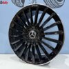 19 Inch 5x112 MultiSpaak Model AMG Look Velgen Set Hoogglans Zwart Met Lip Gepolijste Kleur