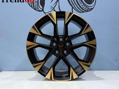 19 Inch 5x112 Cupra Look Nieuwste Model Velgen Set Mat Zwart Met Bronze Kleur