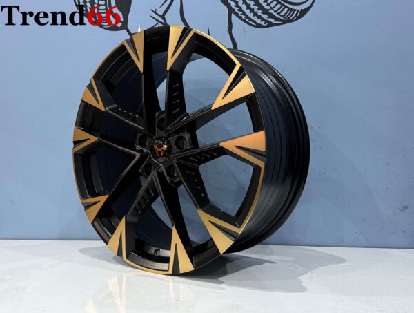 19 Inch 5x112 Cupra Look Nieuwste Model Velgen Set Mat Zwart Met Bronze Kleur