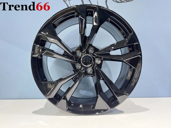18 Inch 5x112 RS Look Velgen Set Hoogglans Zwarte Kleur
