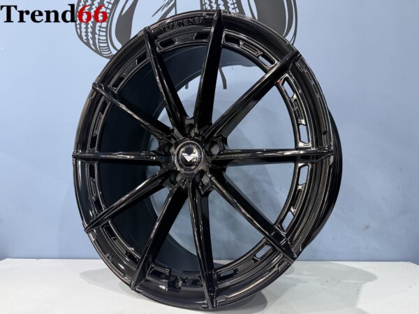 IMG_4234 21 Inch 5x112 - B3 Forget Vorsteiner Performance Look Velgen Set Hoogglans Zwarte Kleur