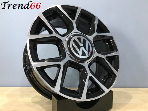 IMG_4421 16'' 4x100 R GTI Look Velgen Set Hoogglans Zwart Gepolijste Kleur