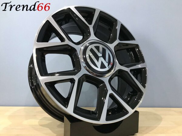 IMG_4421 16 Inch 4x100 R Look Velgen Set Hoogglans Zwart Gepolijste Kleur
