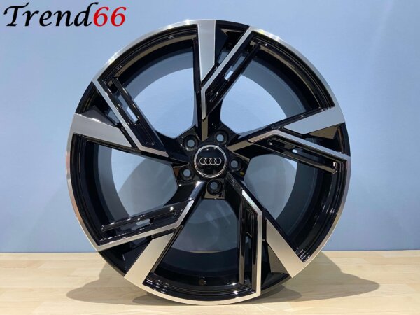 20 Inch Velgen 5x112- RS6 Performance Look Hoogglans Zwart Gepolijste kleur