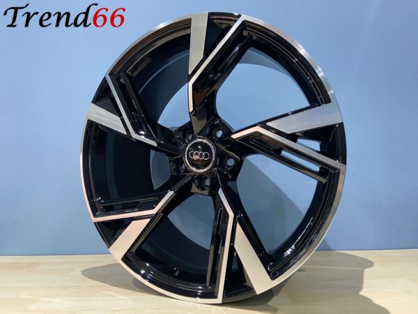 20 Inch Velgen 5x112- RS6 Performance Look Hoogglans Zwart Gepolijste kleur