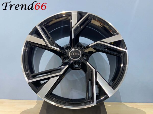 20 Inch Velgen 5x112- RS6 Performance Look Hoogglans Zwart Gepolijste kleur