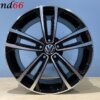 19 Inch Velgen 5x112- Sevilla R Look Velgen Set Hoogglans Zwart Gepolijst Kleur