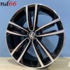 19 Inch Velgen 5x112- Sevilla R Look Velgen Set Hoogglans Zwart Gepolijst Kleur