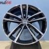 19 Inch Velgen 5x112- Sevilla R Look Velgen Set Hoogglans Zwart Gepolijst Kleur