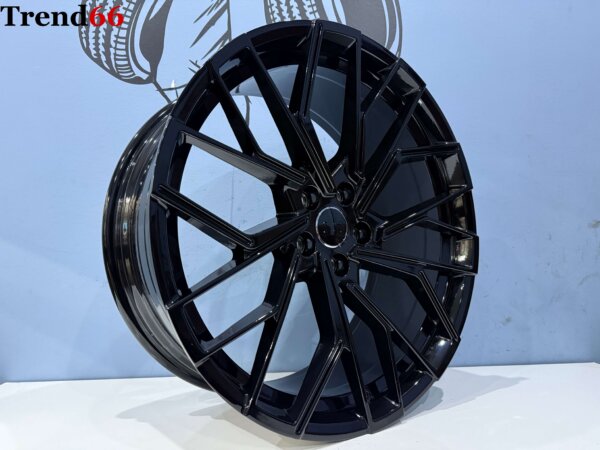 20 Inch 5x112 RS 2025 Look Velgen Set Glans Zwart Kleur Sport Velgen