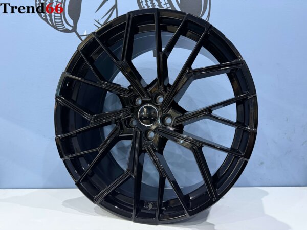 20 Inch 5x112 RS 2025 Look Velgen Set Glans Zwart Kleur Sport Velgen