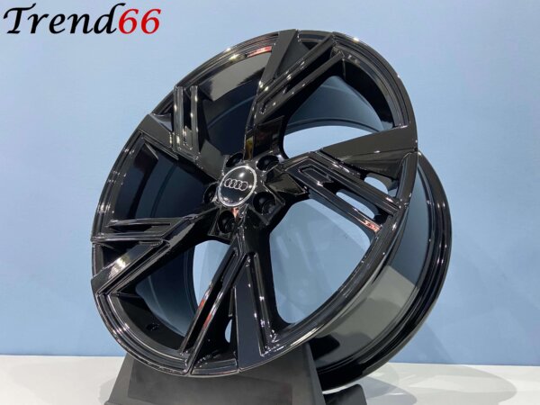IMG_6566 20 Inch 5x112 RS6 Look Velgen Set Hoogglans Zwarte Kleur