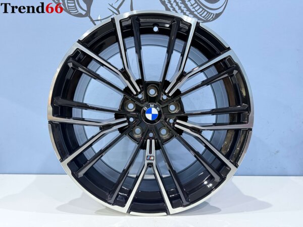18 Inch Velgen 5x120 - 846M Look Velgen Set. Hoogglans Zwart Gepolijst Kleur