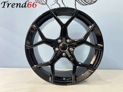 18 Inch 5x100 Forget RS Look velgen set in Hoogglans zwarte Kleur