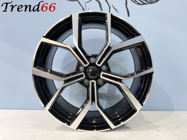IMG_7092 17 Inch 5x100 - Faro Look Velgen Set Hoogglans Zwart Gepolijste Kleur