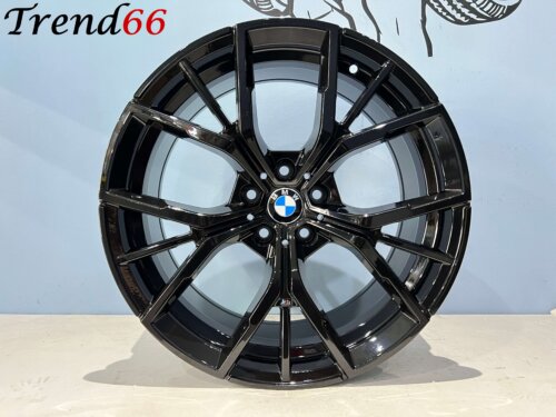 19 Inch 5x112 845M Look Breed Set Velgen Hoogglans Zwarte Kleur