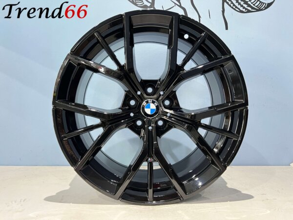 19 Inch 5x112 845M Look Breed Set Velgen Hoogglans Zwarte Kleur