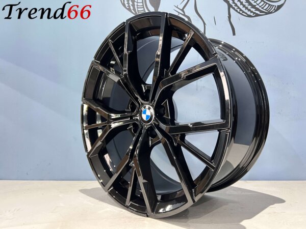 19 Inch 5x112 845M Look Breed Set Velgen Hoogglans Zwarte Kleur