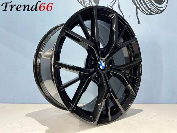 19 Inch 5x112 845M Look Breed Set Velgen Hoogglans Zwarte Kleur