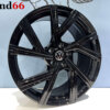 18 Inch Velgen 5x112- Bergamo Look Velgen Set Glans Zwart