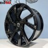 19 Inch 5x112 Bergamo Look Velgen Set Hooglans Zwarte Kleur